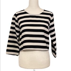 GIANNI BINI striped crop top